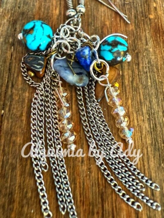 76 Best Shoulder Duster Earrings ideas | shoulder duster  SHOULDER DUSTER+ FRINGE turquoise statement earrings
